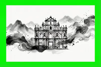 澳门娱乐城水墨国风标志