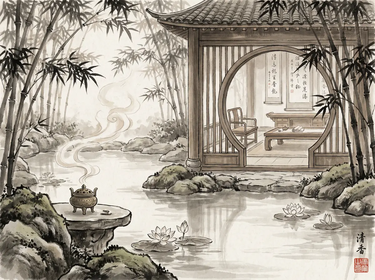 澳门娱乐城水墨养生阁温泉池与竹林环绕的东方水疗中心